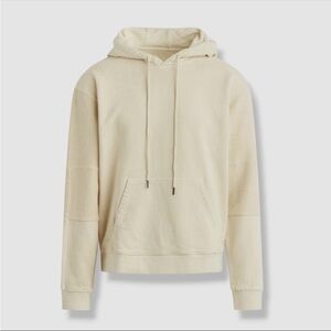 Hudson Jeans Men's Beige Moto Hoodie Pullover Sweater Size XXL